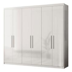 Guarda Roupa Casal Venice 62580 Branco Brilho - Demóbile