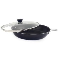 Panela Antiaderente Com Tampa Vidro - Dona Chefa Preta