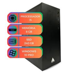 Pc Computador CPU intel Core I5 SSD 240Gb 8GB RAM Win10 Pro - MultiPC