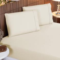 Jogo de Cama Casal 400 Fios 3 Peças 100% Toque macio - Charme do lar, 