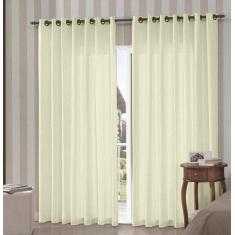 Cortina Para Janela Barcelona 3,00x 2,50 Admirare, Creme