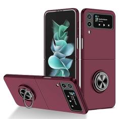 Capa de suporte de anel magnético para Samsung Galaxy A52 A53 5G A71 A21S S22 S23 Ultra Plus Slot para cartão de proteção de lente deslizante Capa traseira, azul, para S23 Plus