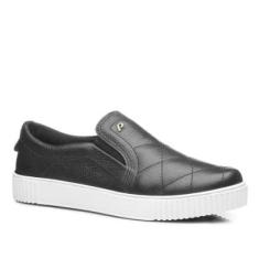 Tenis Pegada Feminino em Couro Preto 219016-05-Feminino