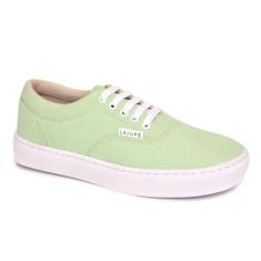 Tênis Feminino Casual Lajupê Authentic, Verde menta, 38