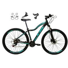 Bicicleta Aro 29 Feminina Ksw Mwza Alumínio 21V Câmbios Shimano Tz Freios Hidráulicos Suspensão Dt-Feminino