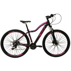 Bicicleta Aro 29 Feminina KSW MWZA 27v K7 Freios a Disco Hidráulicos Kit 3x9 Suspensão Com Trava-Feminino