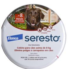 Coleira Antipulgas e Carrapatos Elanco Seresto para Cães acima de 8 Kg