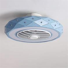 Ventilador de teto, luz de ventilador super silenciosa e invisível, luz de teto LED regulável de 3 velocidades ajustável para quarto infantil, luz de ventilador de teto para quarto de sala d