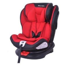 Cadeira Bebê Auto 0 A 36 Kg Isofix Rotação 360º Baby Style - Vermelha