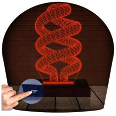 Luminária Led 3D Circulo Esfera Abajur 6 - 3D Fantasy, Vermelho, Bivol