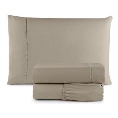 Kit Jogo de Lençol Solteiro 3 Peças Micropercal 400 Fios Toque Macio S