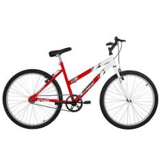 Bicicleta Aro 26 Ultra Bikes Bicolor Feminina sem Marcha, Vermelho fer