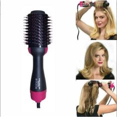 Escova Secadora Alisador Elétrica Quente Cabelo Com 3 Em1 Hair Styler 