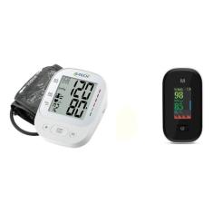 Monitor De Pressão Arterial De Braço + Oximetro Medidor De Saturação M