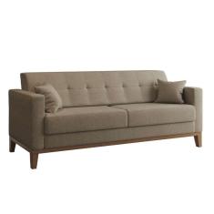 sofá 3 lugares narvik linho bege