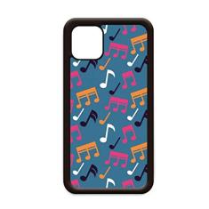 Capa colorida com notas musicais azuis para iPhone 12 Pro Max para Apple Mini Mobile Case Shell
