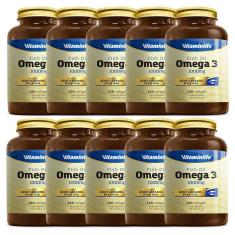 Kit 10 Omega 3 1000mg - 120 Cápsulas - VitaminLife