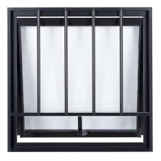 Janela Maxim-Ar 1 Secção Central Topsul Vidro Mini Boreal com Grade 80