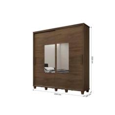 Roupeiro/Armário/Guarda Roupas/Organizador MONT 2 Portas de Correr Com