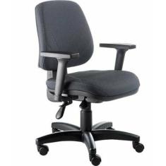 Cadeira Executiva com Base Giratória Linha New Confort Preto - Design 