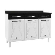 Balcão De Cozinha De Aço Triplo Telasul Star New com Tampo