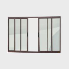 Janela Confort 4 Folhas Vidro Liso 100cm x 100cm Brimak