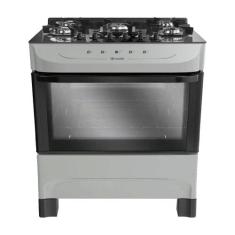 Fogão a Gás Mueller MFV5BB 5 Bocas Titanio Mesa de Vidro - Bivolt, Pre