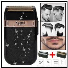 Barbeador Kemei KM-2024 preto 100V/240V - KEMEI 2024