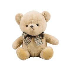 Urso Marrom Sentado Laço 33cm - Pelúcia - Fofy Toys