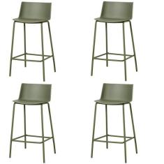 Kit 4 Banquetas Ipanema Alta Fratini 96 cm (altura) em Polipropileno B