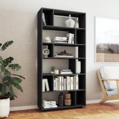 Estante para livros 5 prateleiras 12 nichos euforia yescasa preto - BR