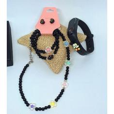 Kit Relógio Infantil Digital Led Bracelete Prova água Esportivo Menina