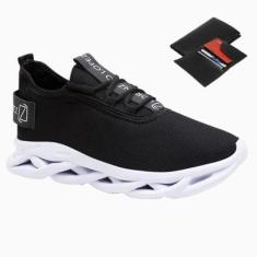 Tênis Masculino Esporte Caminhada Leve Conforto Dia a Dia + Carteira-Masculino