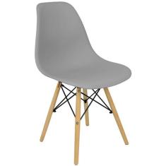 Cadeira Charles Eames Eiffel Wood Design Cinza - Magazine Roma