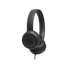 Fone de Ouvido JBL com Microfone T500 Preto - FONE PARA OUVIDO JBL  COM MICROFONE REF.: T500