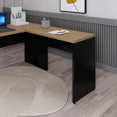 Mesa Retangular Acoplar Pé Painel Espresso Móveis Amadeirado/Preto