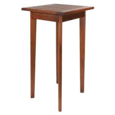 Mesa Bistrô Quadrada Rústica 60cm Em Madeira Maciça - Natural
