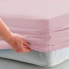 Lençol cama Casal Avulso 500 Fios Com Elástico algodao - Rafaloro, ros