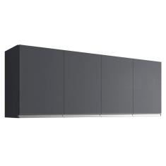 Armário Aéreo 150cm 4 Portas Andréia Cinza - Ajl Móveis