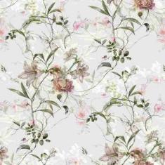 Papel De Parede Vintage Floral Delicado Auto Colante Rolo 3m