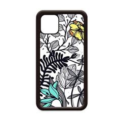 Capa moderna com desenho de plantas de camélias para iPhone 12 Pro Max para Apple Mini Mobile Case