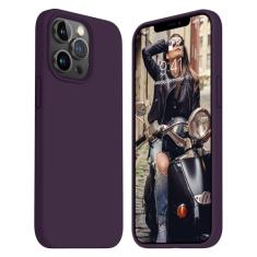 JELE Capa projetada à prova de choque para iPhone 13 Pro, capa de telefone de silicone líquido com [forro de microfibra macio antiarranhões] Capa fina fina de proteção contra quedas de grau militar,