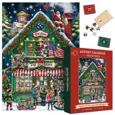 Quebra-cabeça do calendário do advento PICKFORU 2024 | Natal, 1000 peças