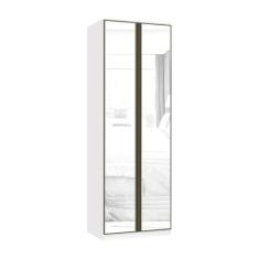 Guarda Roupa Modulado 2 Portas 80cm Branco Com Espelho - LUCIANE