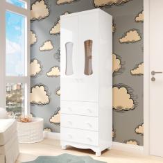 Guarda Roupas Infantil 2 Portas Com Janela 3 Gavetas 100% Mdf