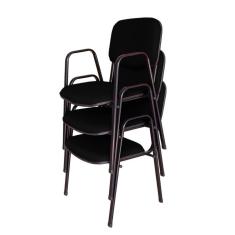 03 Cadeiras para Auditórios Linha Hotel Auditório Preto