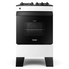 Fogão Consul 4 Bocas Branco com Mesa Esmaltada CFO4ZAB Bivolt