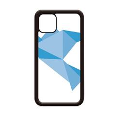 Origami estampa de pombo azul abstrato para iPhone 11 Pro Max capa para celular Apple