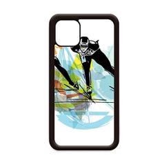 Capa esportiva Speed Skating Athletes aquarela para iPhone 11 Pro Max para Apple Mobile Case Shell