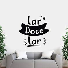 Adesivo De Parede Decoração Frase lar doce lar tamanho 50cm x 60cm